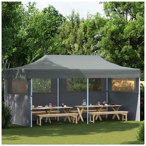 Tenda Party Antracite 291 x 580 x 315 cm Tessuto Oxford - Foto 2