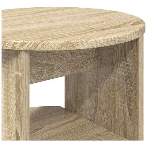 Mobile laterale Rovere Sonoma Ø40 x 50 cm Legno ingegnerizzato - Foto 9