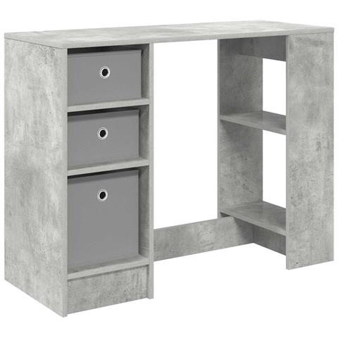 Scrivania Grigio cemento 100 x 40 x 75 cm Legno multistrato - Foto 1