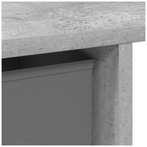 Scrivania Grigio cemento 100 x 40 x 75 cm Legno multistrato - Foto 9
