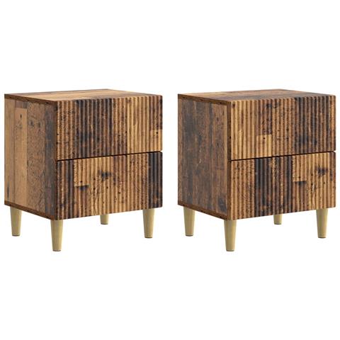 Armadio da Notte 2 pcs Legno antico 43 x 34,5 x 48 cm - Foto 1
