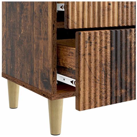 Armadio da Notte 2 pcs Legno antico 43 x 34,5 x 48 cm - Foto 9