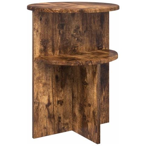 Tavolo laterale Rovere Fumo Ø 39,5 x 55 cm Legno ingegnerizzato - Foto 1