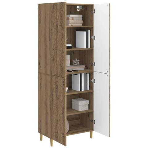 Set di armadi 2 pcs Rovere Artigianale Legno ingegnerizzato - Foto 2