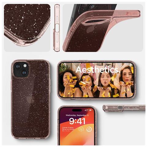 Spigen Crystal Glass Iphone 15 Plus Rosa Cristallo Brillante - Foto 5