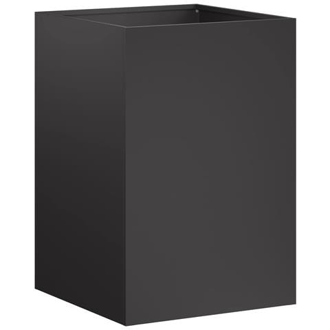 Vaso da giardino Nero 40 x 40 x 60 cm Acciaio laminato a freddo - Foto 1