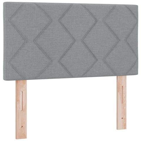 Letto box spring con materasso Grigio Chiaro 90 x 200 cm - Foto 2