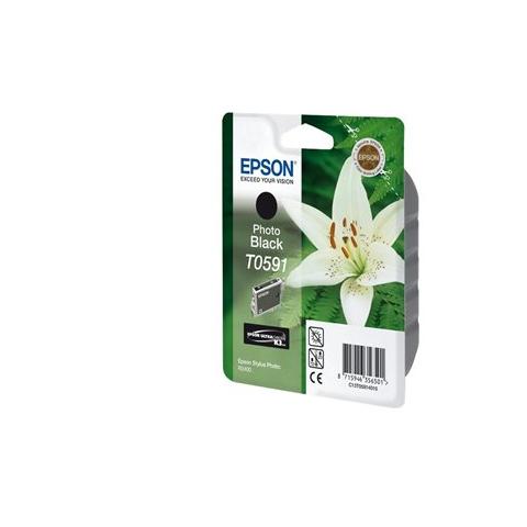 C13T05914020 Cartuccia Ink Originale Nera per Foto Stylus Foto R2400 Capacità 640 Pagine - Foto 2