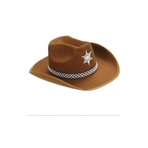 CAPPELLO SCERIFFO marrone - in feltro - Foto 1