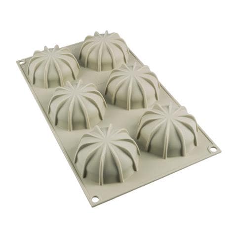 Stampo 6 Tortine Goccia Mini Creation Silicon 7cm Grigio Seta - Foto 1