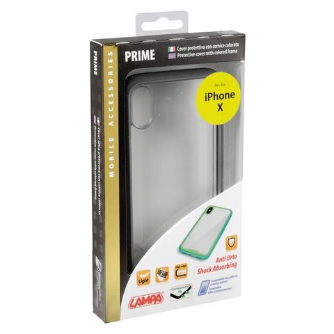 Prime, Cover Protettiva Con Cornice Colorata - Apple Iphone X - Trasparente / nero - Foto 2