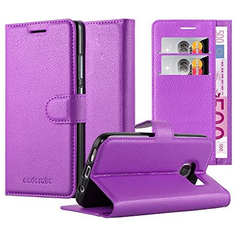 Custodia Compatibile Con Samsung Galaxy S6 Edge In Violetta Ametista - Coperchio Protettiva Con Chiusura Magnetica, Funzione Stand E Tasca Per Le Carte - Foto 8