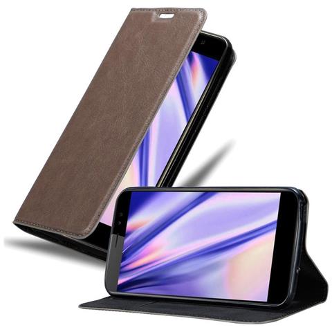 Custodia Compatibile Con Zte Nubia N1 Lite In Bruno Caffè - Coperchio Protettiva Con Chiusura Magnetica, Funzione Stand E Tasca Per Le Carte - Foto 1