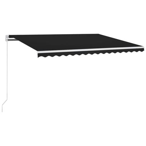 Tenda da Sole Retrattile Manuale con LED 400x300 cm Antracite - Foto 1