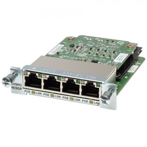 Cisco EHWIC-4ESG-P, Gigabit, 10, 100, 1000 Mbit / s, 1000BASE-TX, 100BASE-TX, 10BASE-T, 100 Entrate, 0 - 40 C, -20 - 65 C - Foto 1