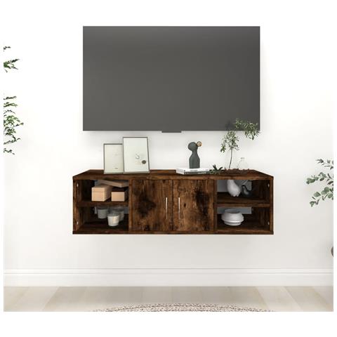 Mensola A Muro Rovere Fumo 102x30x29 Cm Legno Multistrato - Foto 6