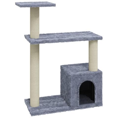 Albero Per Gatti Con Tiragraffi In Sisal Grigio Chiaro 70 Cm - Foto 2