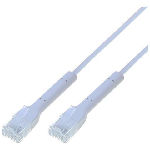 Cavo Slim Patch di Rete Pieghevole in Rame Cat. 6A U /UTP 2m Bianco - Foto 1