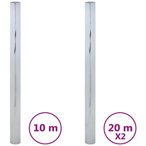 Pellicole Solari Statiche 3pz Effetto Riflettente Argento Pvc - Foto 2