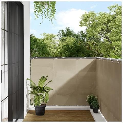Paravento Da Balcone Beige 120x1000 Cm 100% Poliestere Oxford - Foto 1