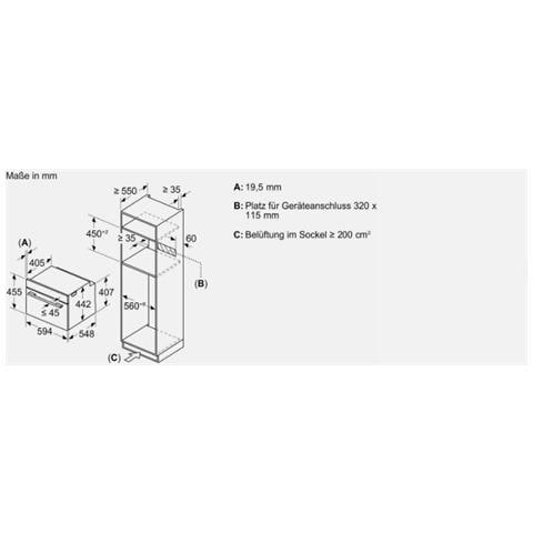 Microonde da incasso CMG7761B1, Serie 8 45L, 900W, Colore Nero - Foto 3