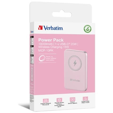 Alimentatore MCP-10PK wireless 10000mAh 20 w Colore Rosa - Foto 4
