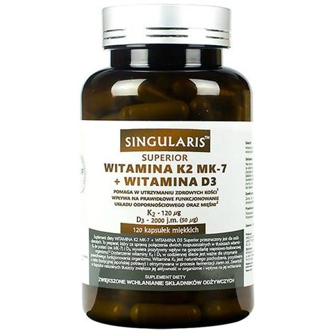 Singularis Vitamina K2 Mk-7 + Vitamina D3 120 Capsule Molli - Foto 1