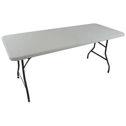 Tavolo In Acciaio E Plastica Con Piedi Richiudibili 180x75xh74 Cm - Foto 1