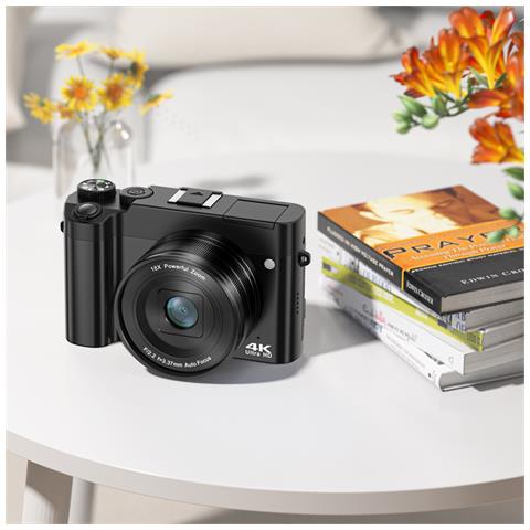 Fotocamera Digitale 4k Con Fotocamera Anteriore E Posteriore, Scheda Di Memoria Da 32 Gb (dc218) - Foto 6