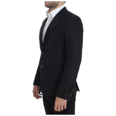 Blazer Slim Fit In Seta Nera - It48 - M - Foto 2