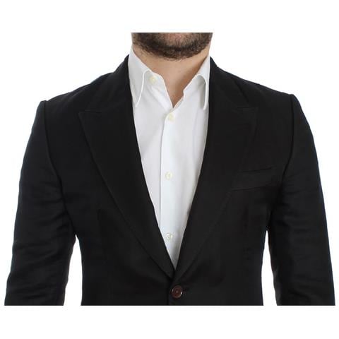 Blazer Slim Fit In Seta Nera - It48 - M - Foto 5