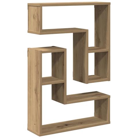 Mensole Parete A Cubo 2 Pz Artigianale 50x15x50 Cm Truciolato - Foto 2