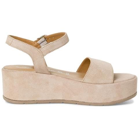 Ivory Suede Casual Open Sandals Sandali Pelle Scarpe Donna Beige Eu 40, 1-28020-42 419 - Foto 3