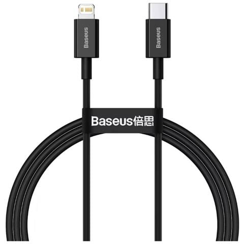 Cavo Di Ricarica E Trasferimento Usb-c-lightning 20w 1m, Nero - Foto 1