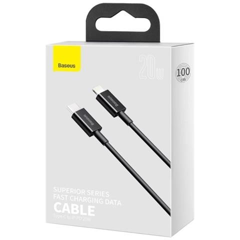 Cavo Di Ricarica E Trasferimento Usb-c-lightning 20w 1m, Nero - Foto 5