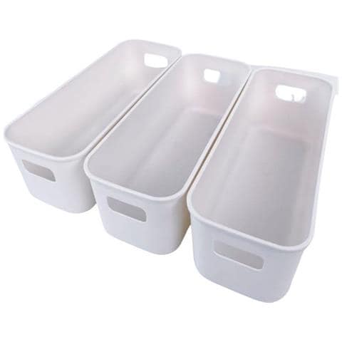 Vassoi Organizer Per Cassetti, Contenitori Portaoggetti In Plastica Per Scrivania, Bagno, Cucina 3 Pack - Foto 2