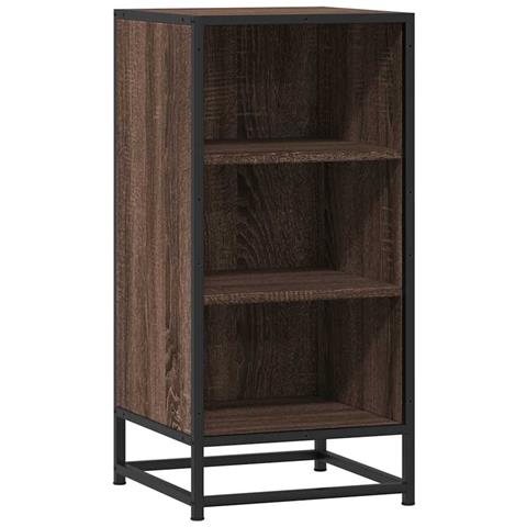 Credenza Rovere Marrone 35,5x35x76 Cm In Truciolato E Metallo - Foto 2