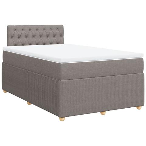 Giroletto A Molle Con Materasso Tortora 120x190 Cm In Tessuto - Foto 2