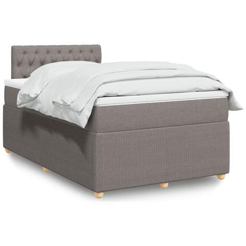 Giroletto A Molle Con Materasso Tortora 120x190 Cm In Tessuto - Foto 1