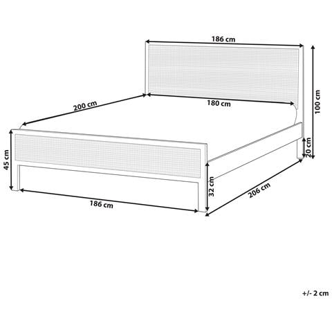 Letto Legno Di Pino Salernas 180 X 200 Cm Marrone Chiaro - Foto 8