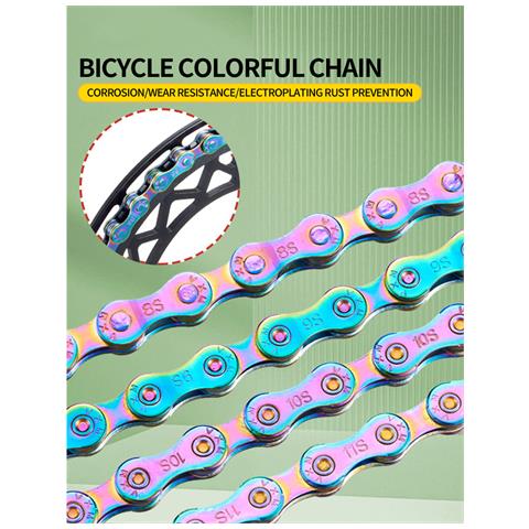 Catena Per Bici Arcobaleno Per Mountain Bike 9 Speed Chain - Foto 4