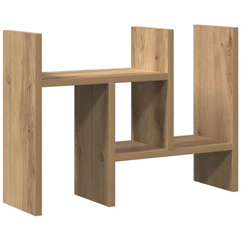 Organizzatore da scrivania quercia artigianale 34.5x15.5x35.5 cm legno - Foto 1