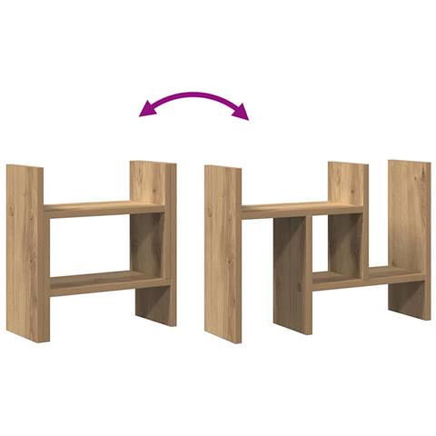 Organizzatore da scrivania quercia artigianale 34.5x15.5x35.5 cm legno - Foto 9