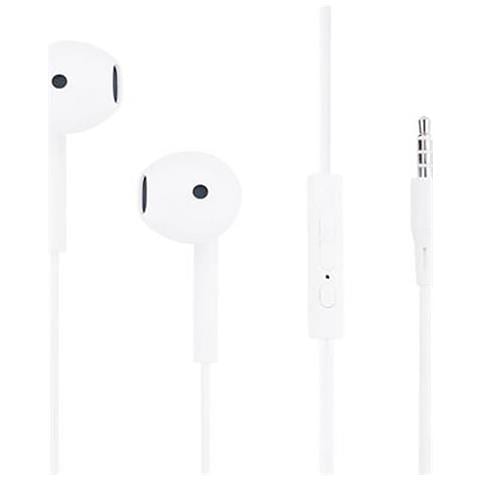 Cuffie Con Filo Jack 3,5 Mm Con Microfono E Telecomando Integrati, Bianco - Foto 1