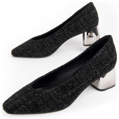Scarpa Con Tacco Nussia2 Nera Nero Materiale Sintetico - Foto 1