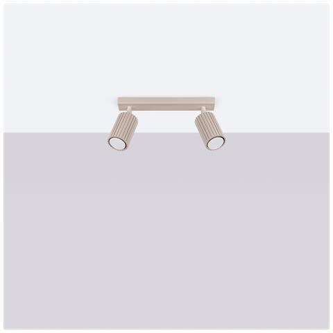 Lampada Da Parete Karbon Taupe Sl. 1763 - Minimalist Lampada A Soffitto Talpa 16.5x30x6.5 Cm - Foto 2