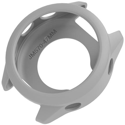 Custodia Protettiva In Silicone Compatibile Con Garmin Forerunner 570 (47mm) - Grigio - Foto 4