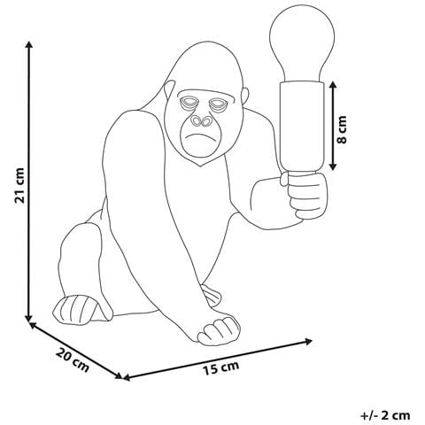 Lampada Da Tavolo Gorilla Harambe Oro - Foto 7