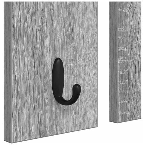 Appendiabiti a muro con specchio Grigio sonoma 85 x 10 x 45 cm - Foto 9