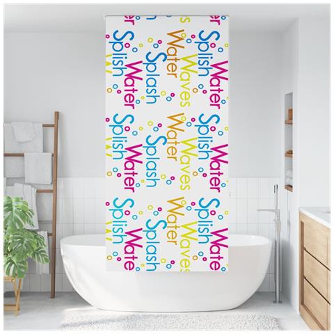 Tenda a Rullo Doccia 90x240 cm Larghezza Tessuto 86 cm - Foto 2